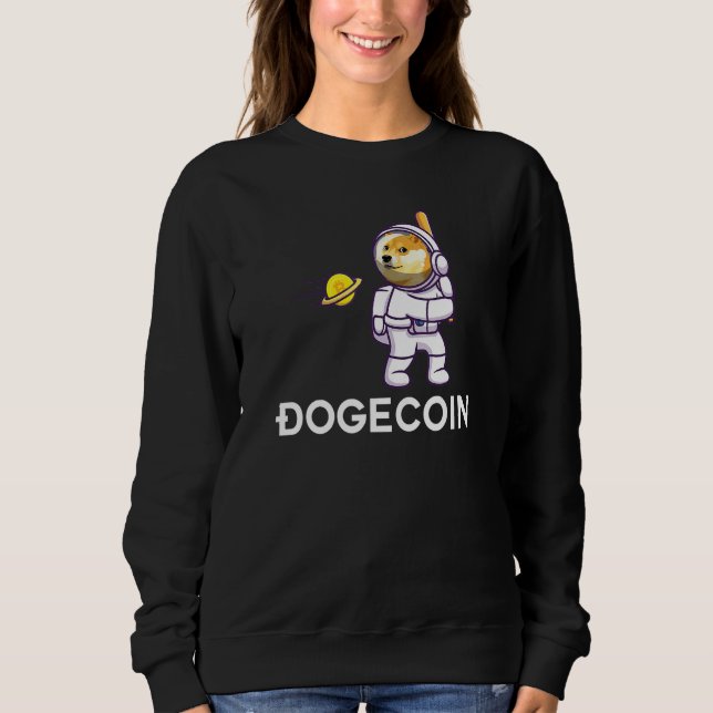 Dogecoin - Doge till kryptodobemet i Måne T Shirt (Framsida)