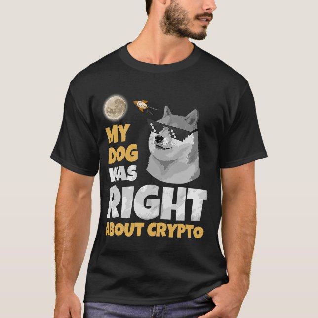 Dogecoin Dogecoin Coin Doge Crypto Manar Kvinnor T Shirt (Framsida)
