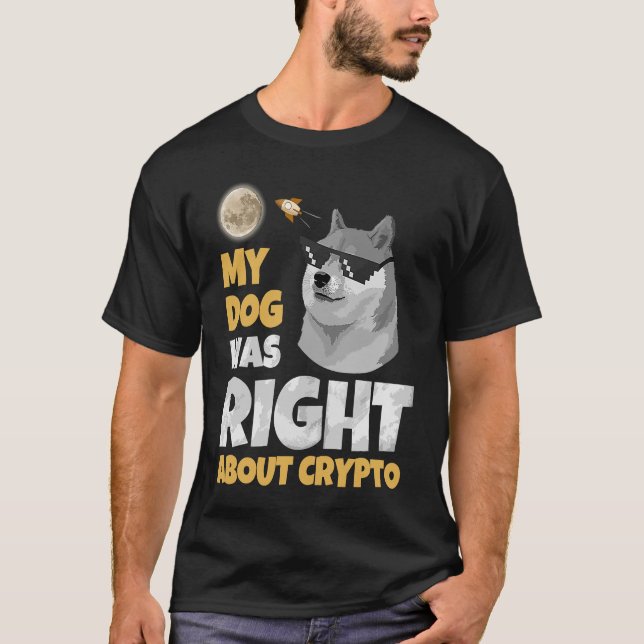 Dogecoin Dogecoin Coin Doge Crypto Manar Kvinnor T Shirt (Framsida)