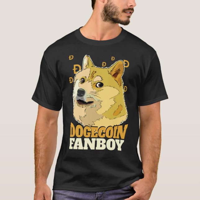 Dogecoin FanboyDoge och Crypto T Shirt (Framsida)