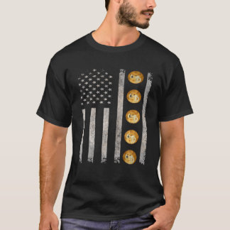 Dogecoin Flagga Dogecoin Coin Doge Manar Kvinnor T Shirt