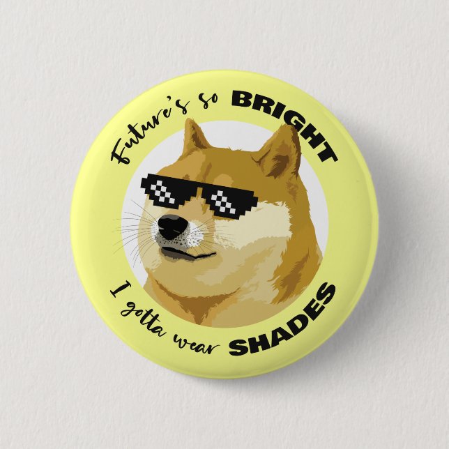 Dogecoin Future Sunglass Lagrar Market Crypto Knapp (Framsida)