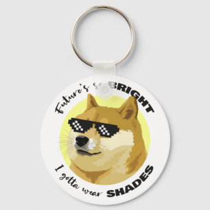 Dogecoin Future Sunglass Lagrar Market Crypto Nyckelring