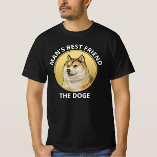 Dogecoin Hund Black T Shirt