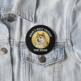 Dogecoin Hund Personlig Knapp