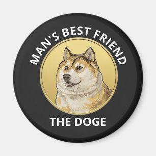 Dogecoin Hund Personlig Magnet