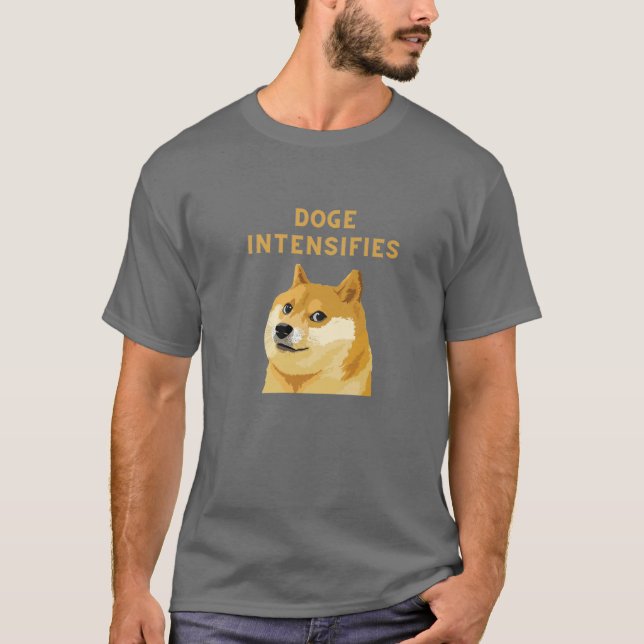 Dogecoin intensifierar kryptocurrency t shirt (Framsida)