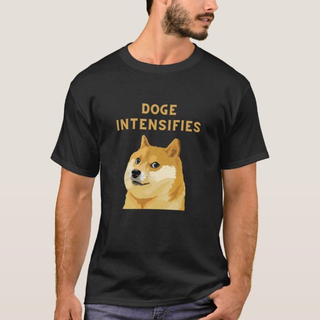 Dogecoin intensifierar kryptocurrency t shirt (Framsida)