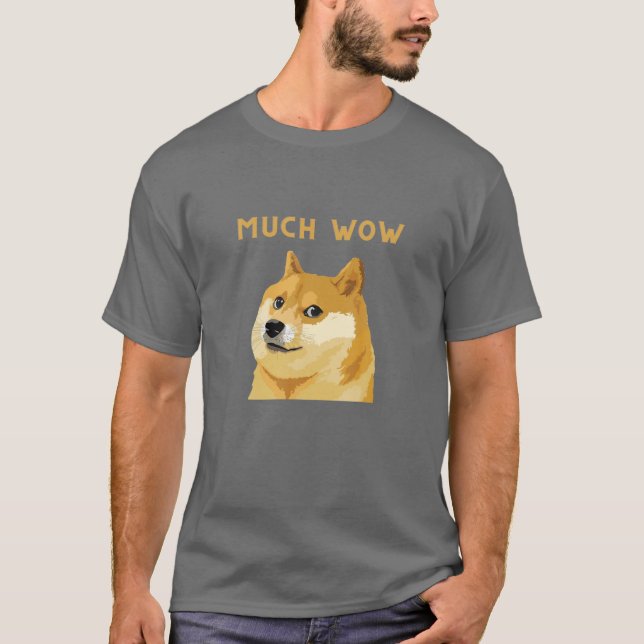 Dogecoin Mch Wow Cryptocurrency T Shirt (Framsida)
