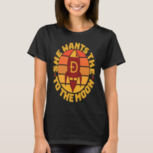 Dogecoin meme Doge Hon vill ha D-raketen till T Shirt