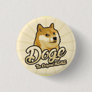 Dogecoin Pin Badge Knapp