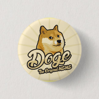 Dogecoin Pin Badge Knapp