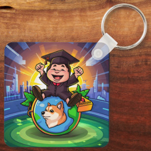 Dogecoin Studenten Nyckelring