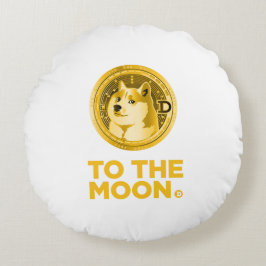 Dogecoin te the moon rund kudde