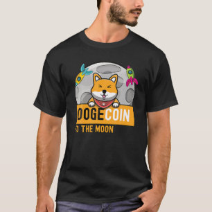 Dogecoin till kryptomemorandumet över Måne-docka T Shirt