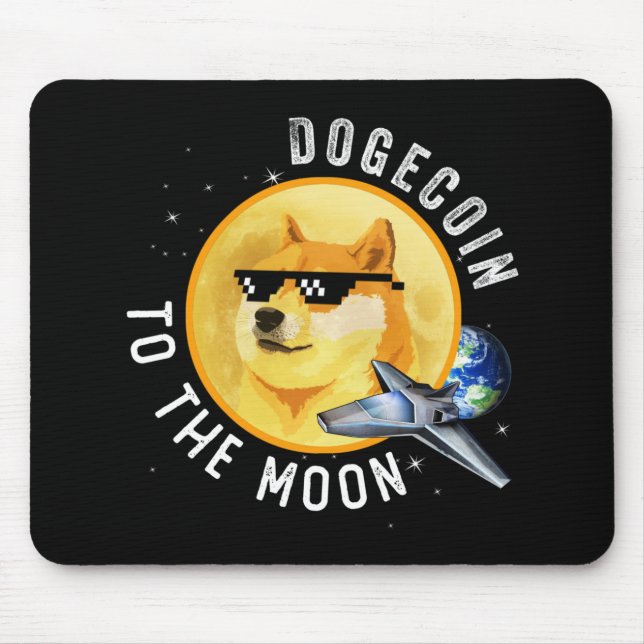 Dogecoin till Måne-kreditväxlingsobjektet Musmatta (Framsidan)