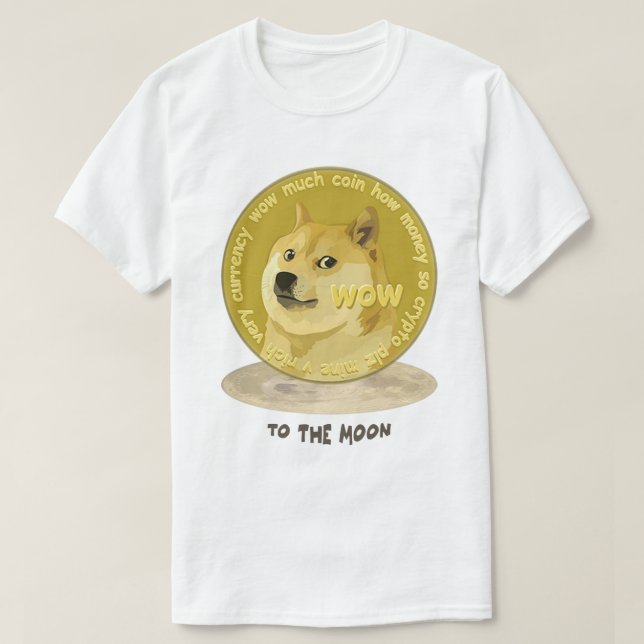 DogeCoin - till måne T Shirt (Design framsida)
