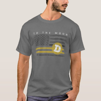 Dogecoin USA flagga Vintage Digital Currency Älska T Shirt