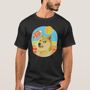 Dogecoin Vintage Crypto Hund T Shirt