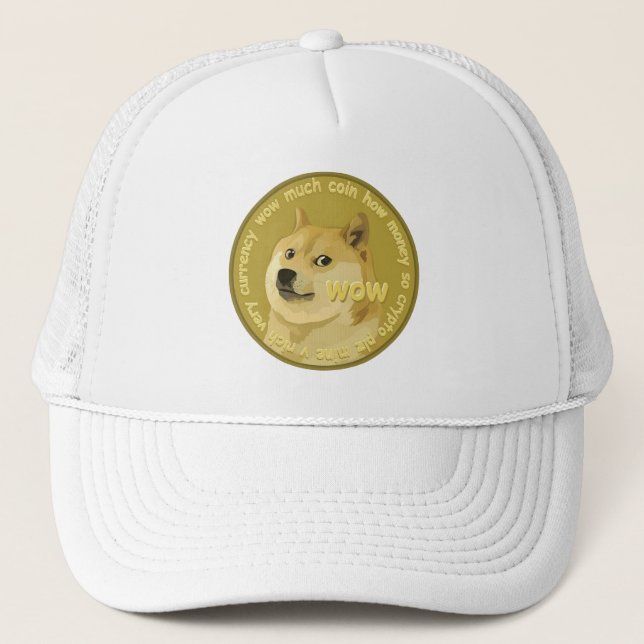 Dogecoin Wow Doge Coin väldigt mycket krypteringsv Keps (Framsida)