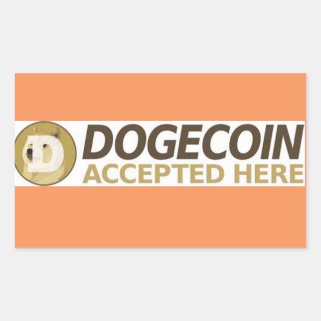 DOGECOINS BUSINESS REKTANGULÄRT KLISTERMÄRKE (Framsida)