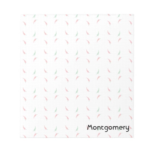 Doged Chile Pepper Mönster Anteckningsblock (Framsida)