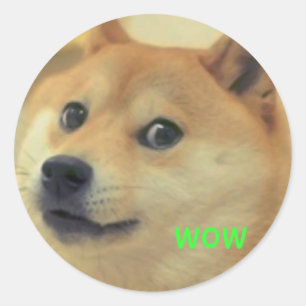 Dogeklistermärke Runt Klistermärke