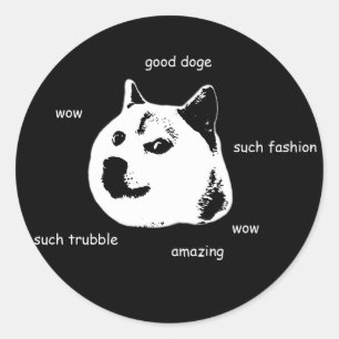 Dogeklistermärkear Runt Klistermärke