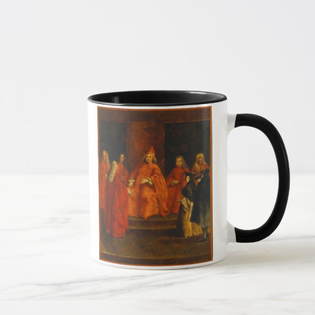 Dogen Grimani på hans biskopsstol Mugg (Höger)