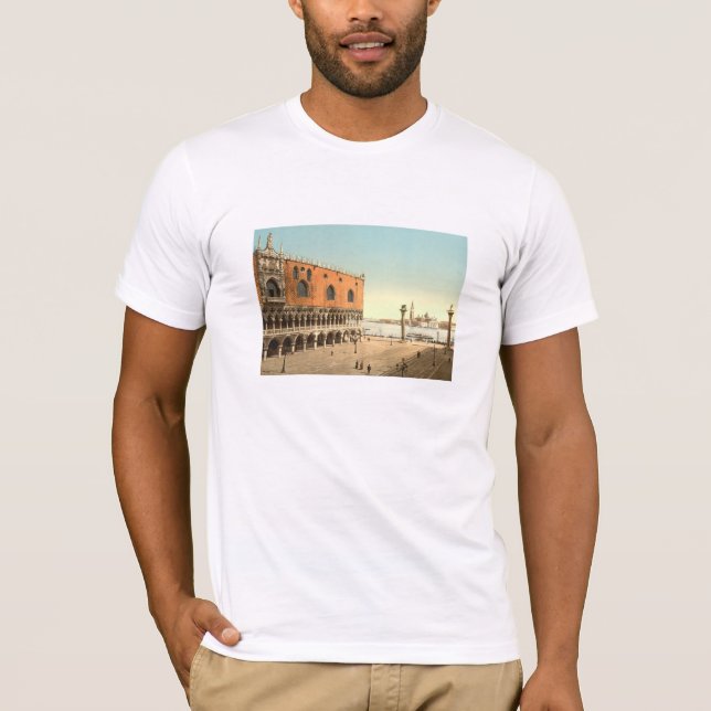 Doges slott och Piazzettaen, Venedig, italien Tee (Framsida)