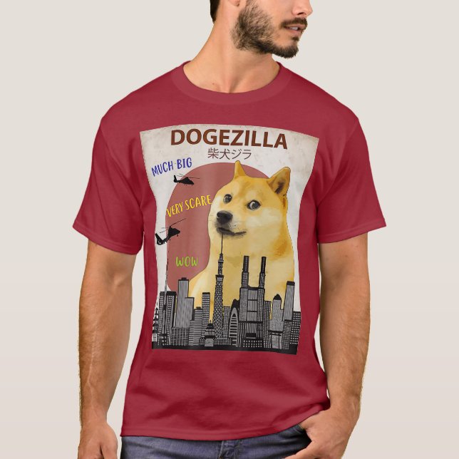    DogezillaFunny DOGE MEME Shiba Inu Hund tröja (Framsida)