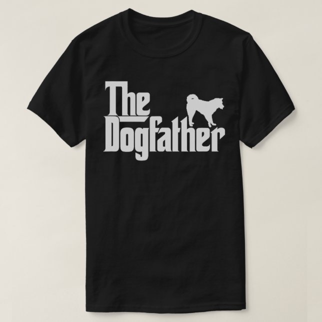 Dogfader Siberian husky Hund Far Pappa T Shirt (Design framsida)