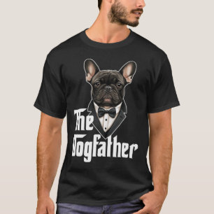 Dogfather Fransk Bulldog Pappa Frenchie Pappa Hund T Shirt
