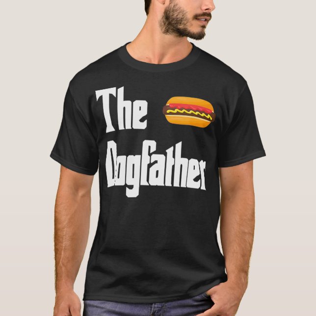 Dogfather Hett Hund T Shirt (Framsida)