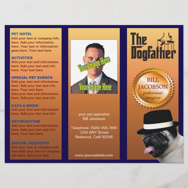 Dogfather Satirical Joke Brochure (Framsida)