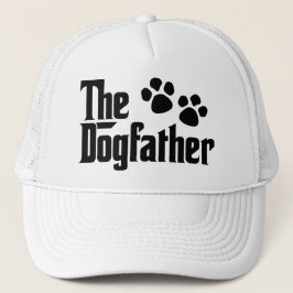 Dogfather svartvit roligt som säger keps