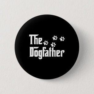Dogfather T-shirt Pappa Fars dag present Hundälska Knapp