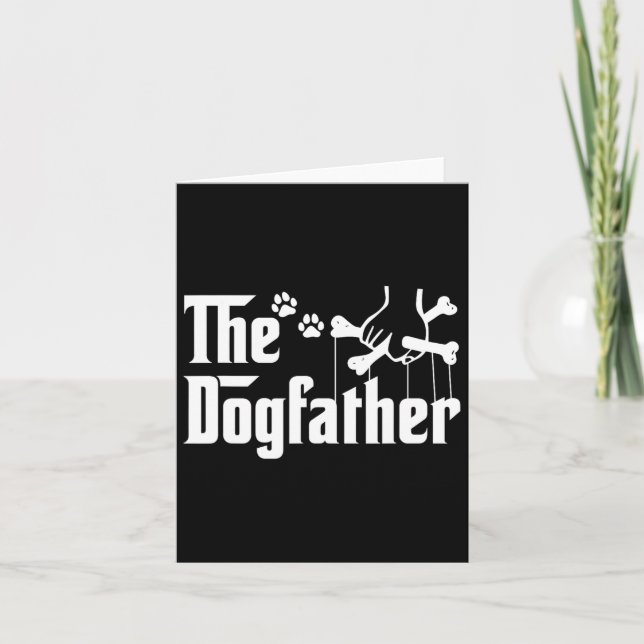 Dogfather Tee Fars dag Gift Hund Pappa - Hund L Kort (Framsida)