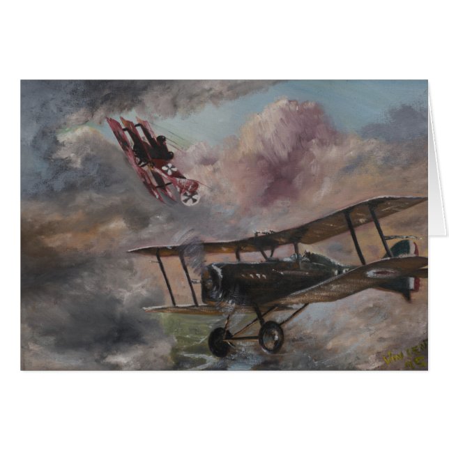 Dogfight 1917 hälsningskort (Framsidan Horizontal)