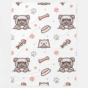 Dogg Mix 60 x 80 Fleece Blanket