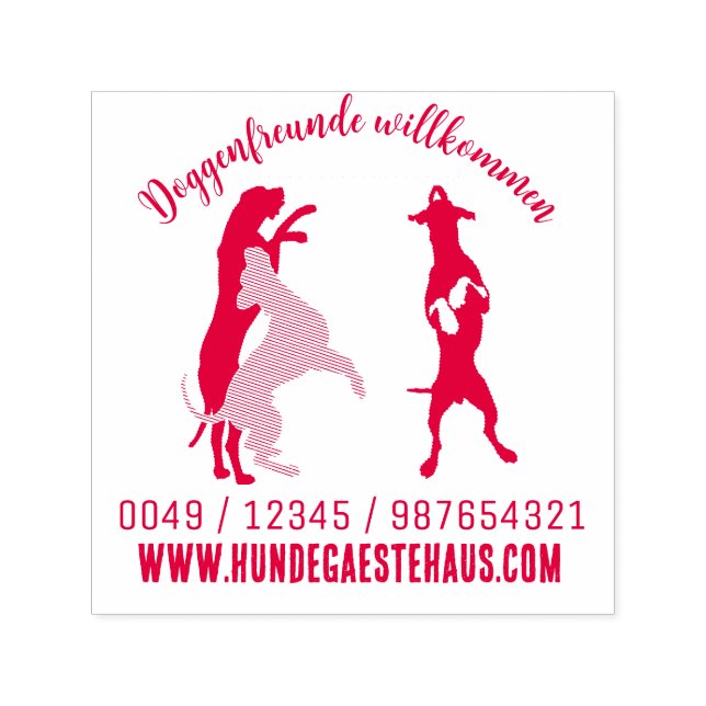 Doggen Haus Stempel Självfärgande Stämpel (Design)