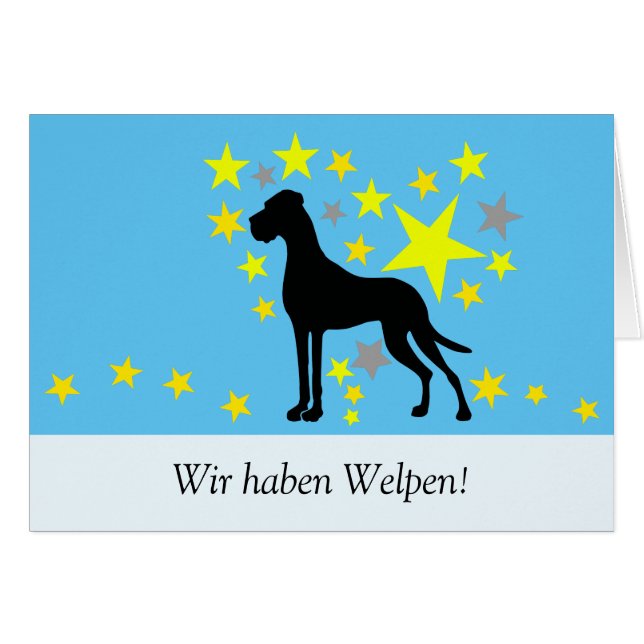 Doggen Karte Hälsningskort (Framsidan Horizontal)