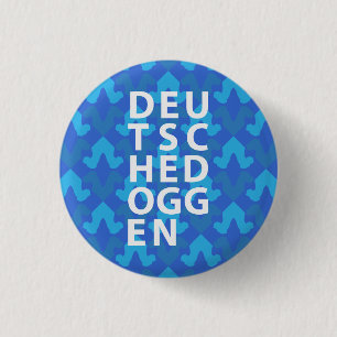 Doggen Muster Huvud Blå Knapp