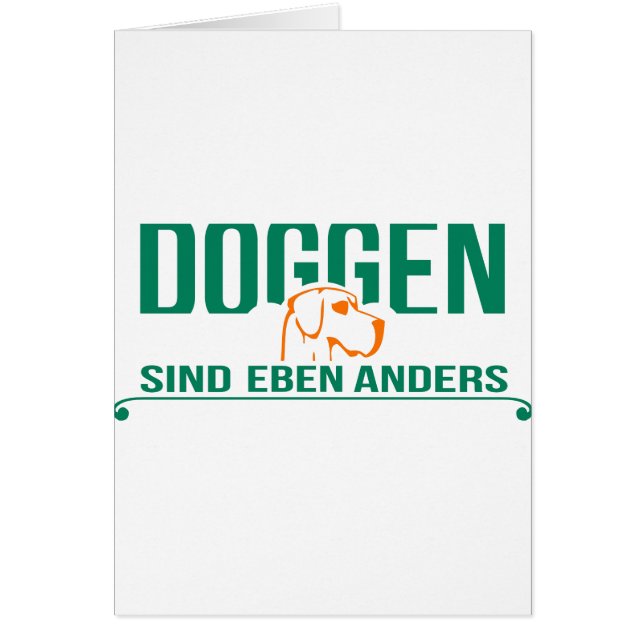 Doggen sind eben anders hälsningskort (Framsidan)