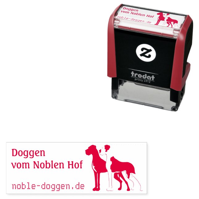 Doggen Stempelautomat mit Tintenkissen Självfärgande Stämpel (In Situ)