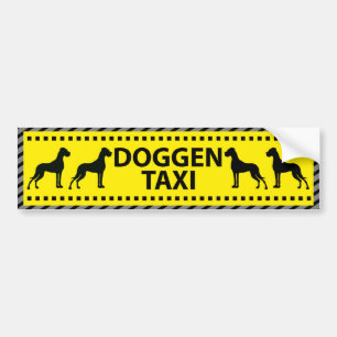 Doggen taxi bildekal