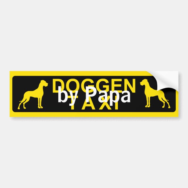 Doggen taxi special bildekal (Framsidan)