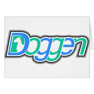 Doggen Text mit Kopf Hälsningskort