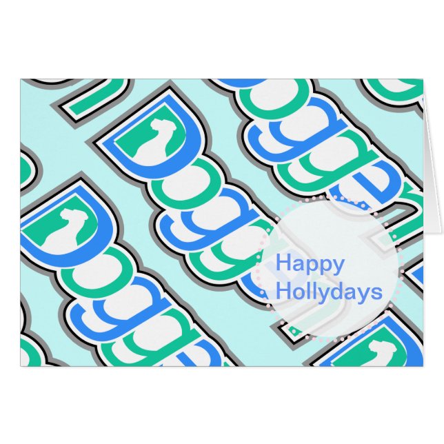 Doggen Text mit Kopf Hälsningskort (Framsidan Horizontal)