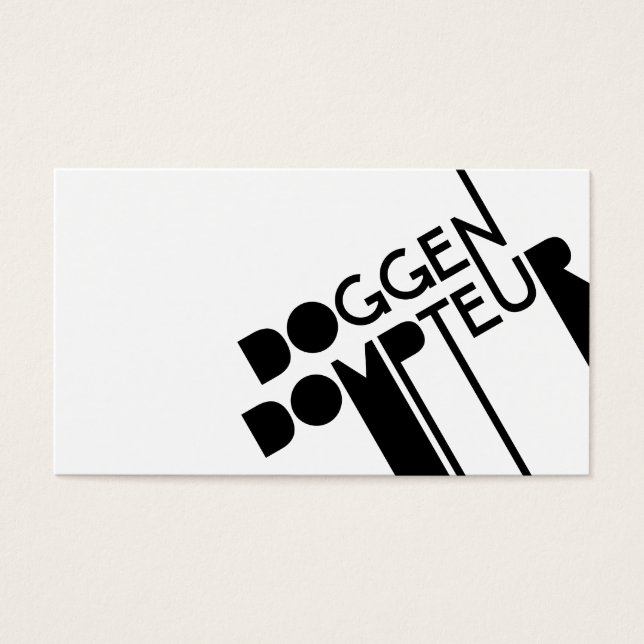 Doggendompteur Visitkort (Framsidan)